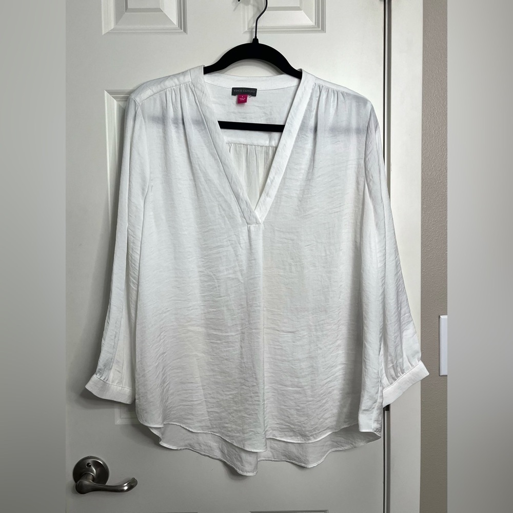 Vince Camuto Rumple Satin Top NWT